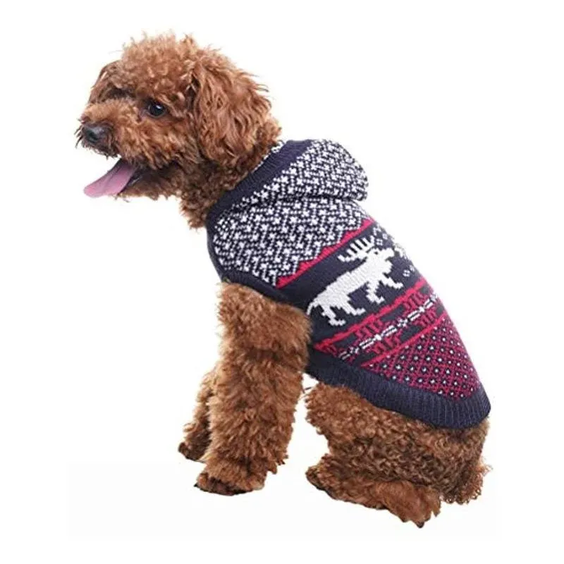 Dog Sweater for Medium Size Dog Girls Boys with Hat Turtleneck Pullover Winte...