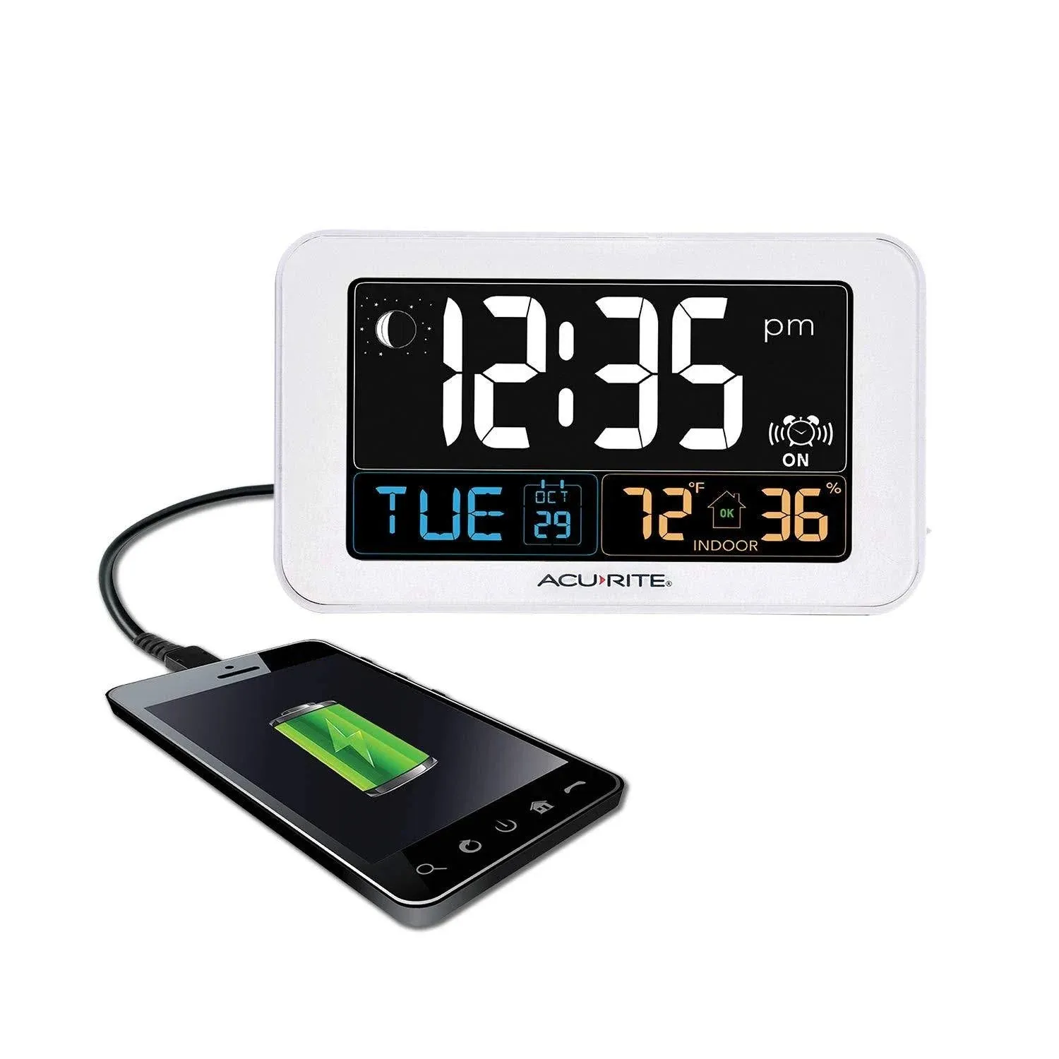 Acurite Digital Alarm Clock with USB Charger