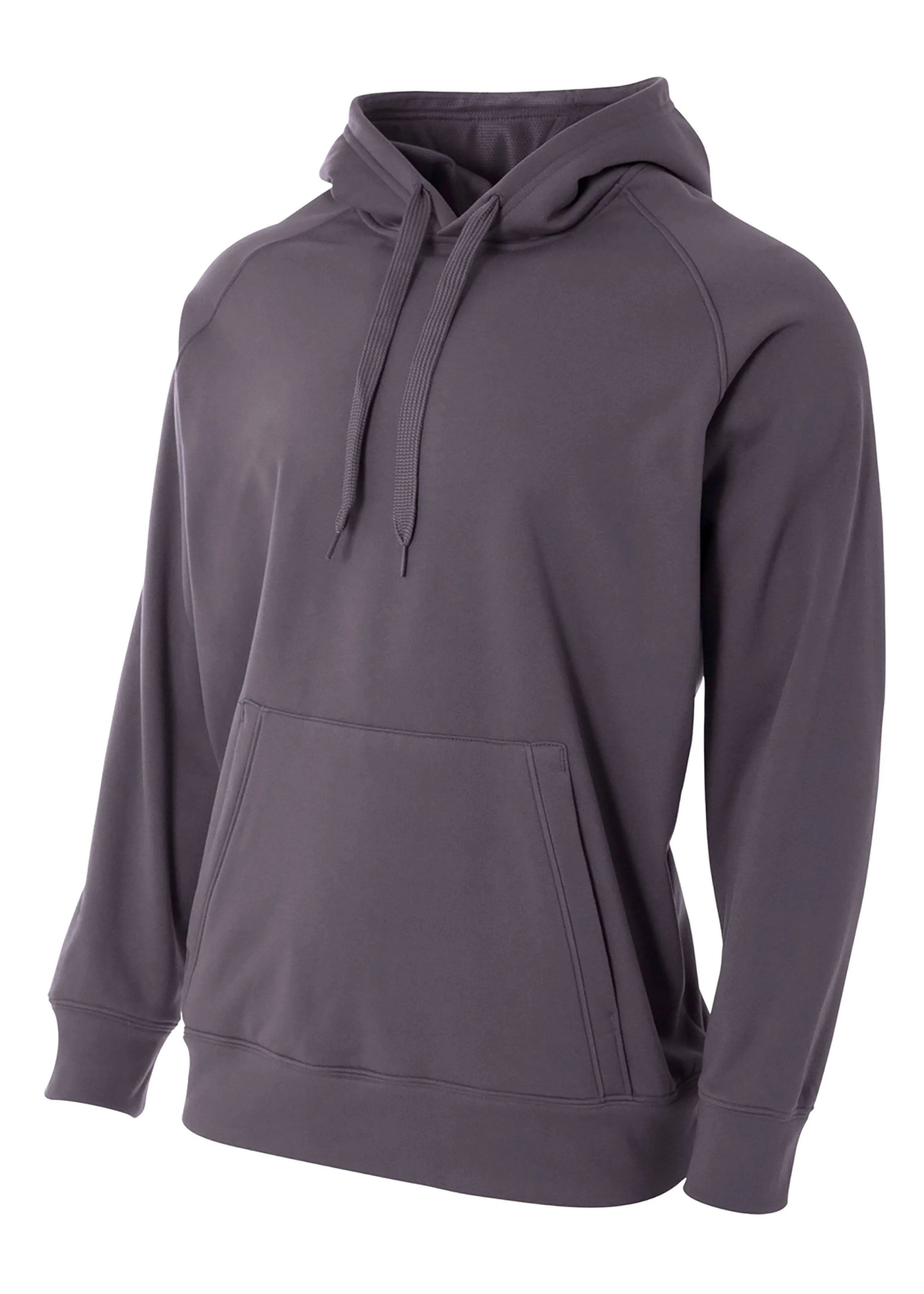 A4 N4237 Men's Solid Tech Fleece Hoodie - Graphite - XL