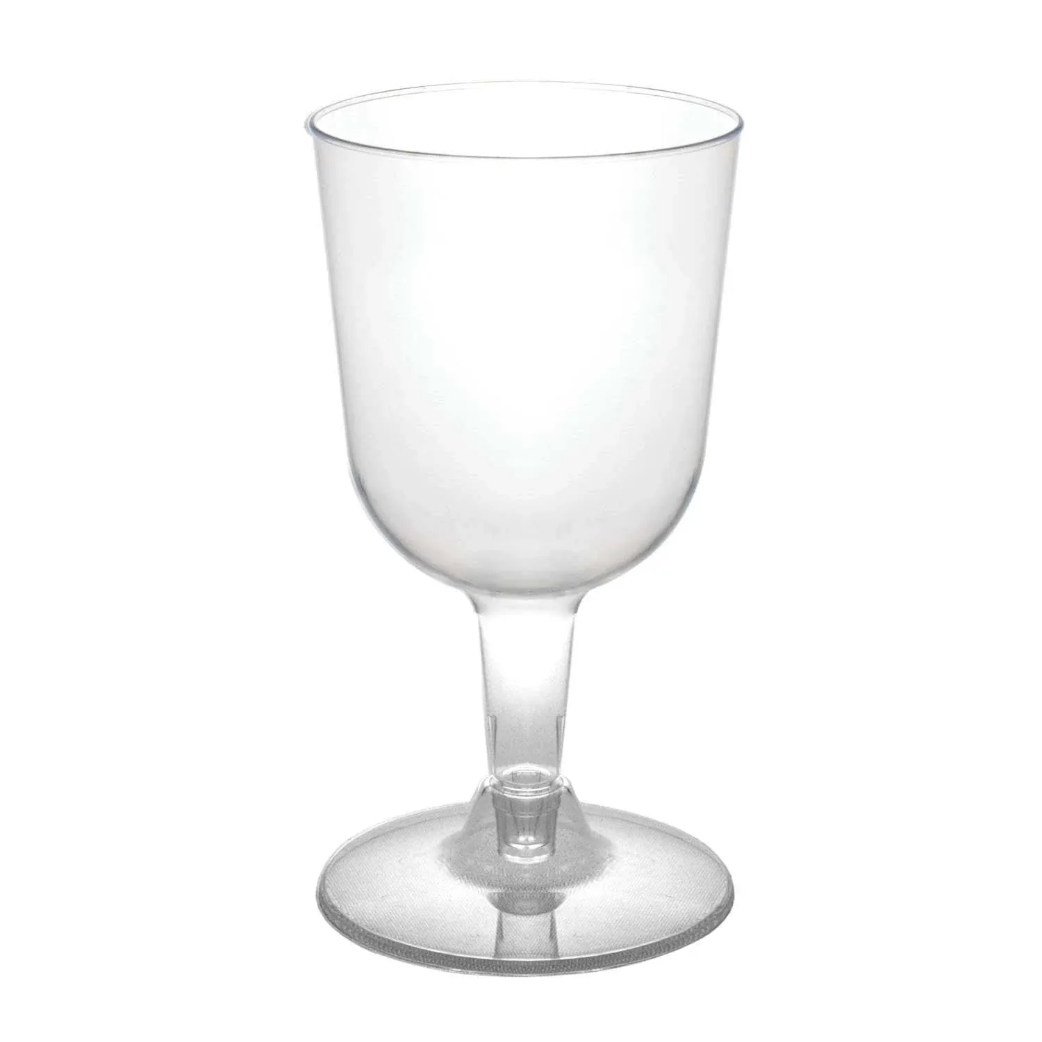 Party Essentials Hard Plastic Two Piece 5.5-Ounce Wine Glasses