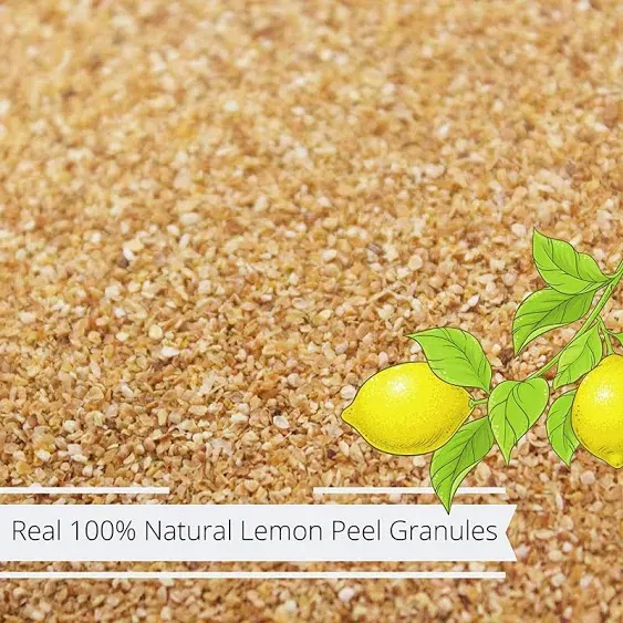 Gourmet Granulated Lemon Peel By Its Delish – 2 lbs Bulk Bag. – 100% Natural Lemon Peel Granules Great Zest for Tea, Cooking, Baking, Flavoring, Seasoning – Kosher OU, Vegan