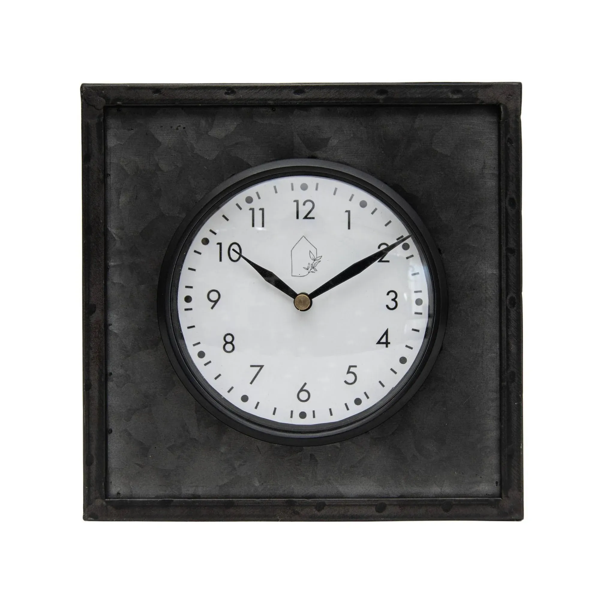 Foreside Home & Garden Black Metal & Plexiglass Tabletop Clock