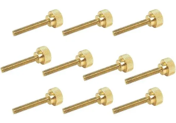 10 Piece Solid Brass Diamond Knurled Thumb Screw Sets