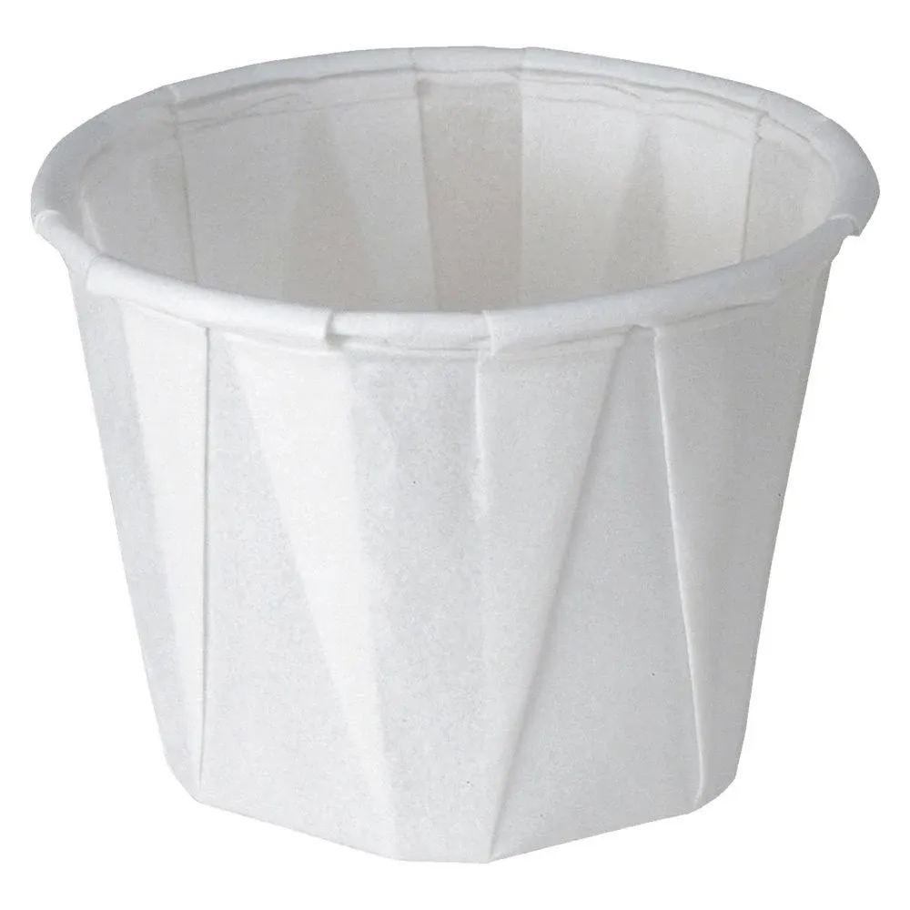 Medline Disposable Paper Soufflé Cups, 0.5 oz., Perfect for Medication or Condiment Use, Pack of 250