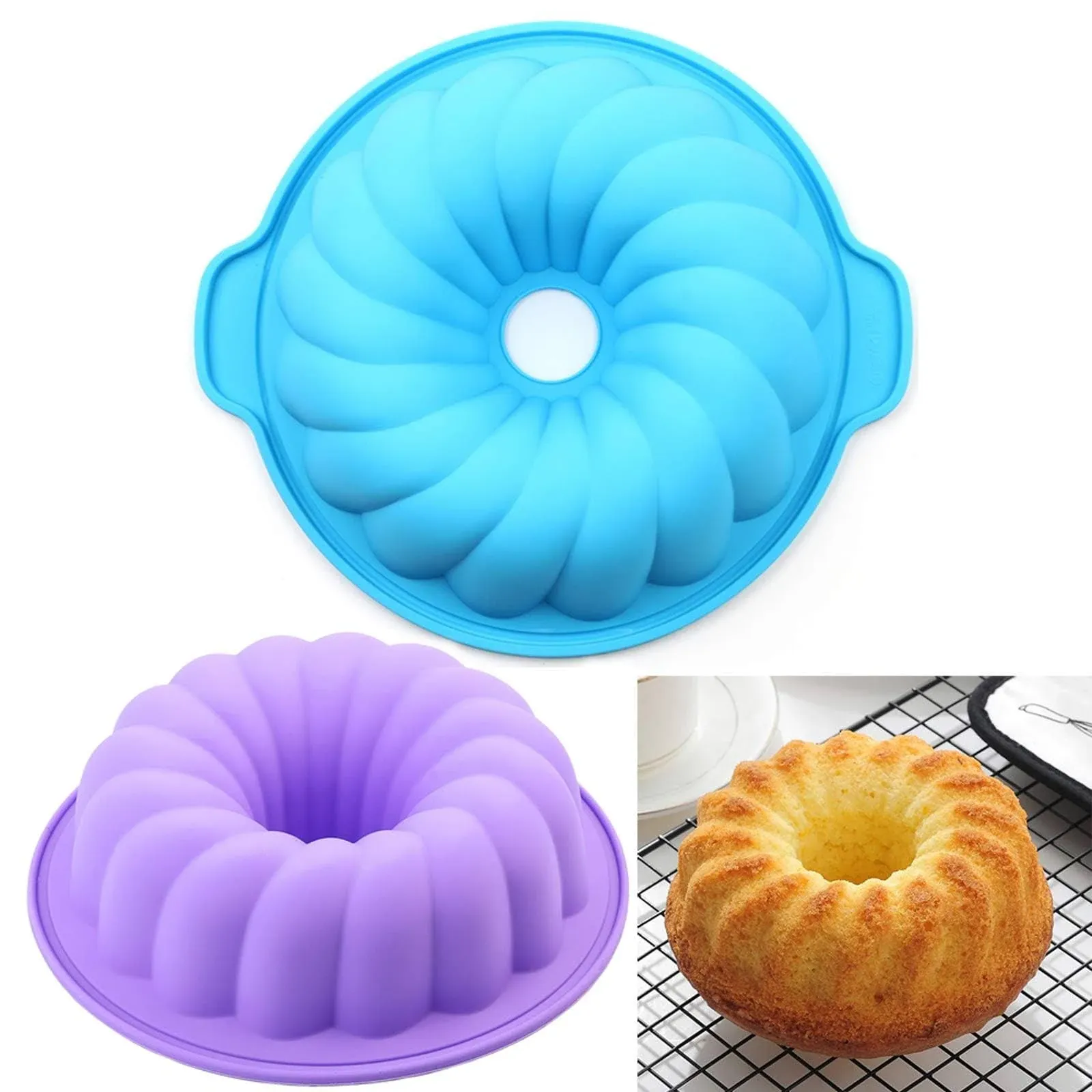 AILEHOPY Silicone Bundt Cake Pan