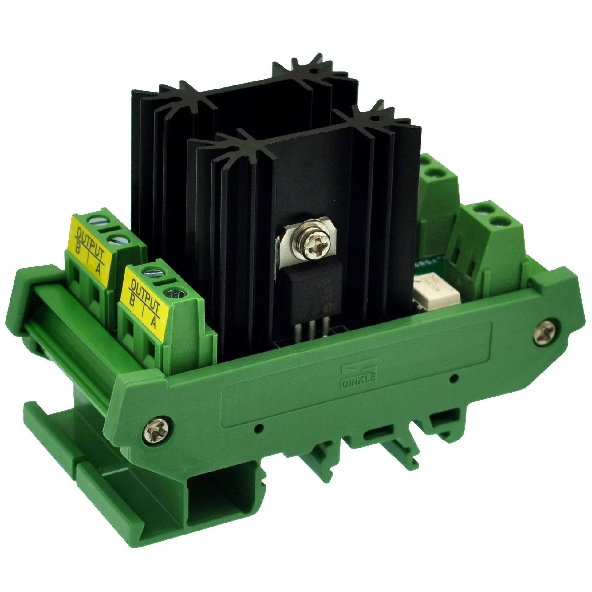 CZH-LABS DIN Rail Mount 3 Channel 8 Amp Solid State Relay SSR Module, in 4~32VDC, out 100~240VAC.