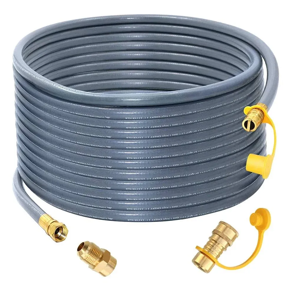 Upgraded 48 Feet 1/2 Inch ID Natural Gas Hose with 3/8 Inch Female Flare by 1/2