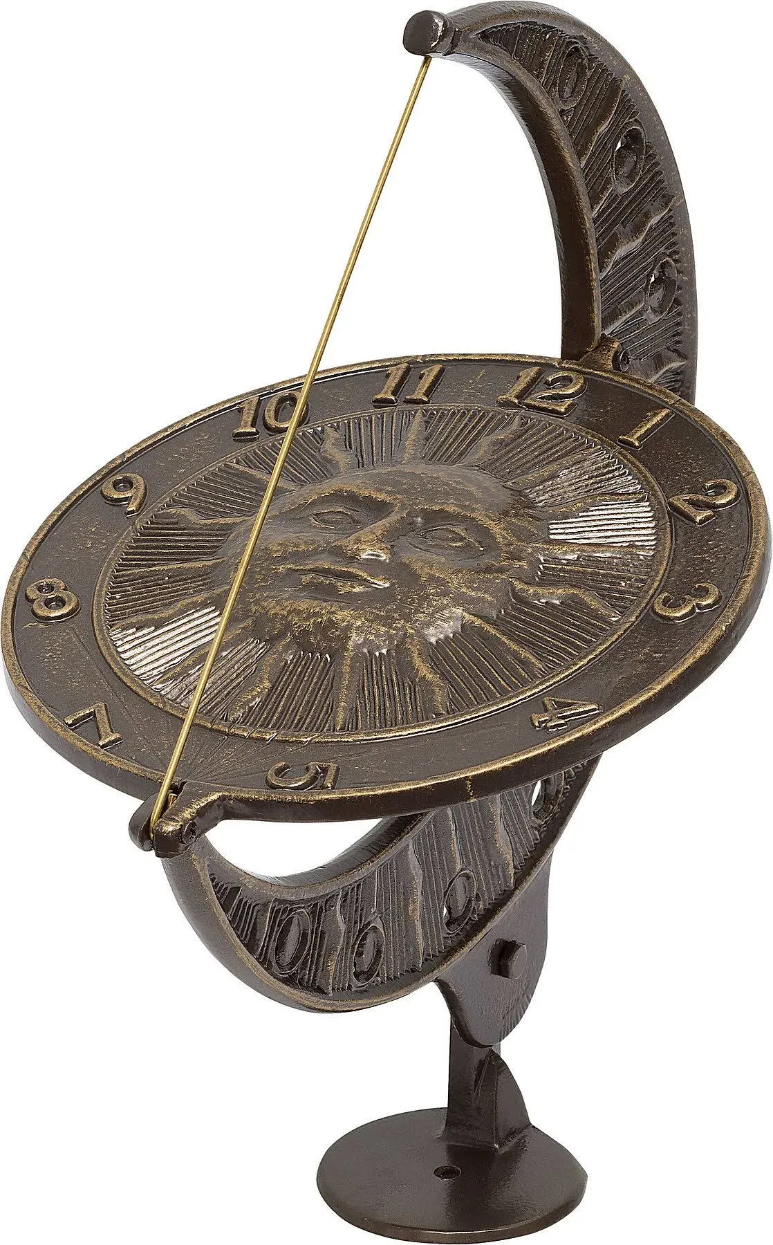 Whitehall French Bronze Sun and Moon Sundial