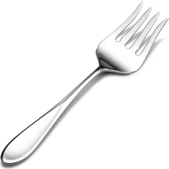 Mikasa Bravo Stainless Steel Large Serving Fork, Silver