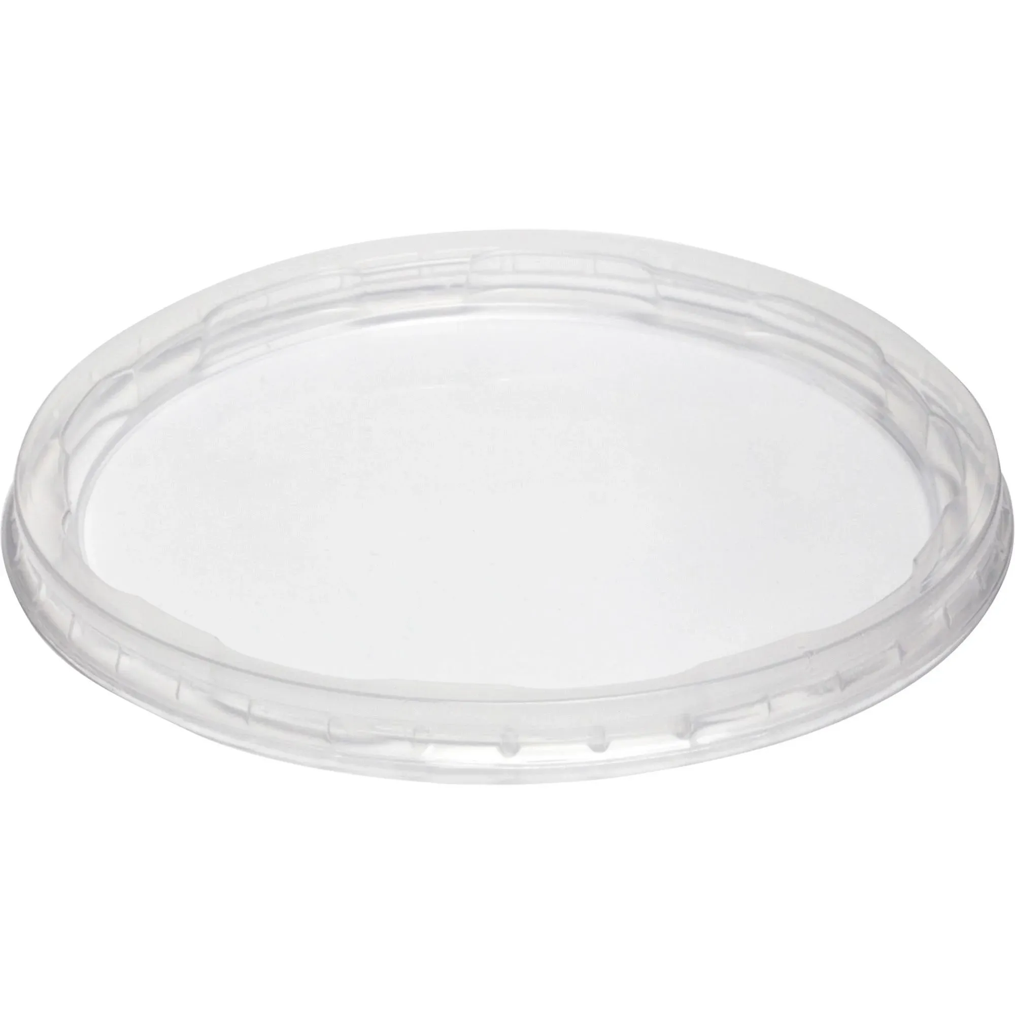 Deli Container Lids, Plug-Style, Clear, Plastic, 50/Pack, 10 Packs/Carton