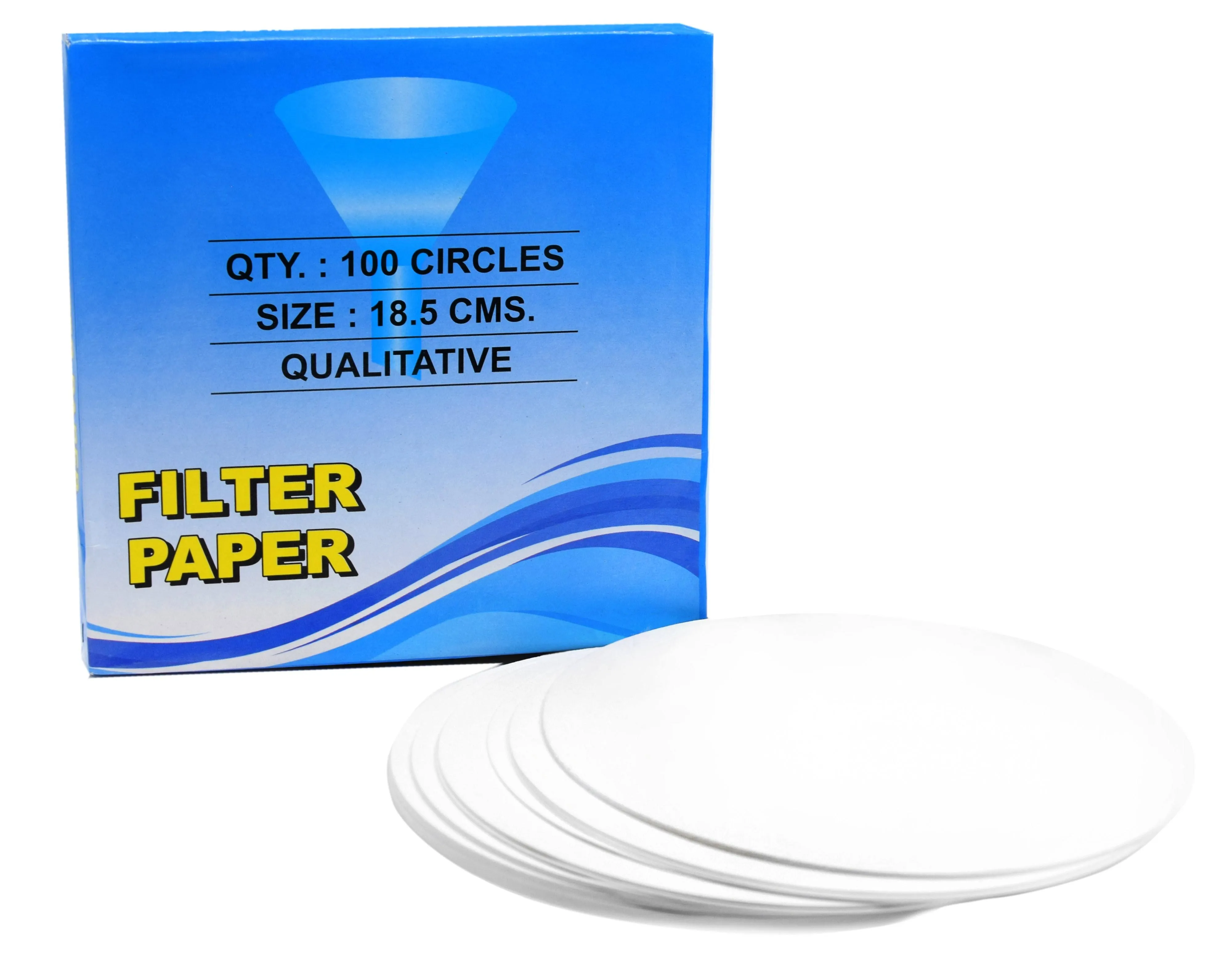 EISCO Premium Qualitative Filter Paper, 100 Pack - 7.28" (18.5cm)