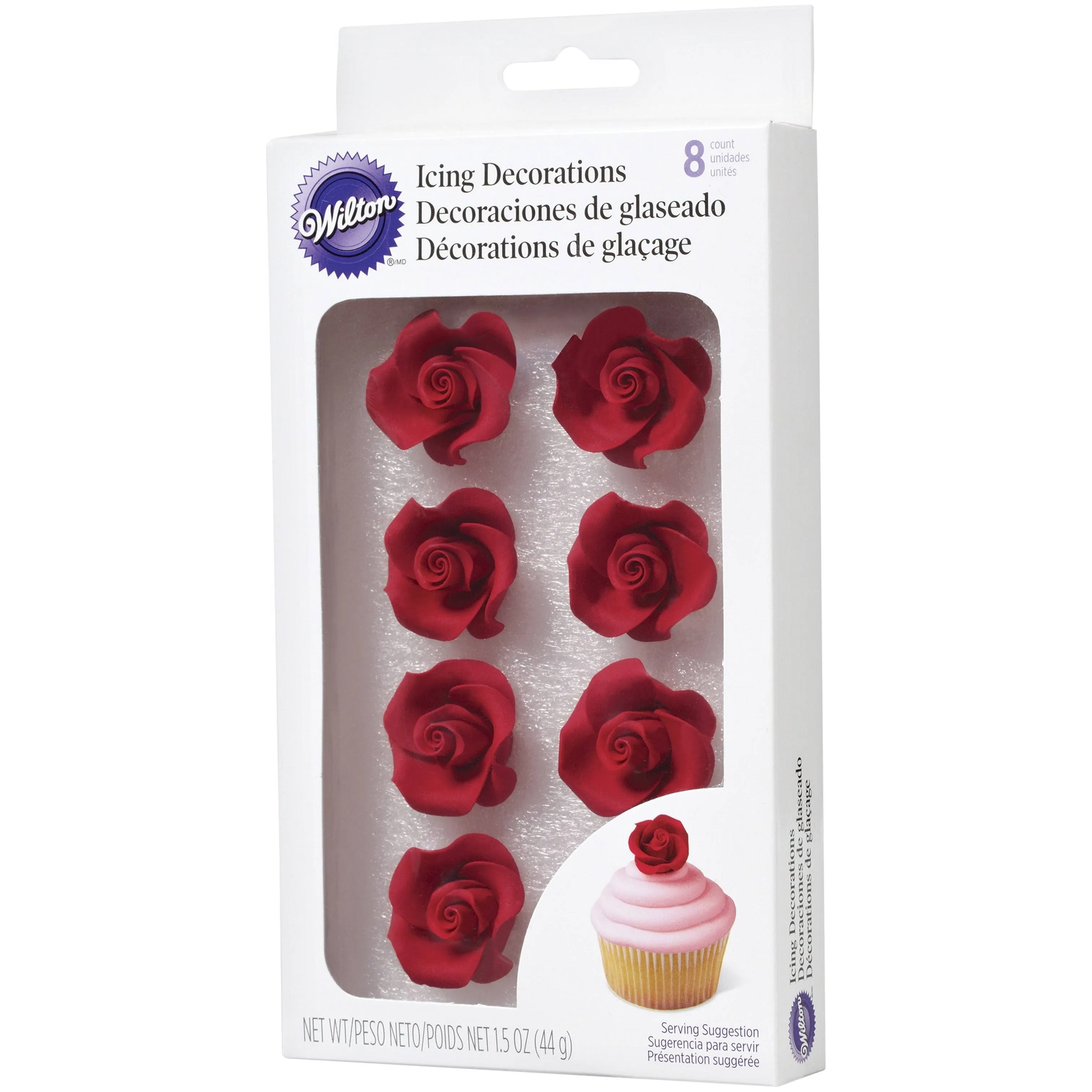 Wilton Red Rose Royal Icing Decorations