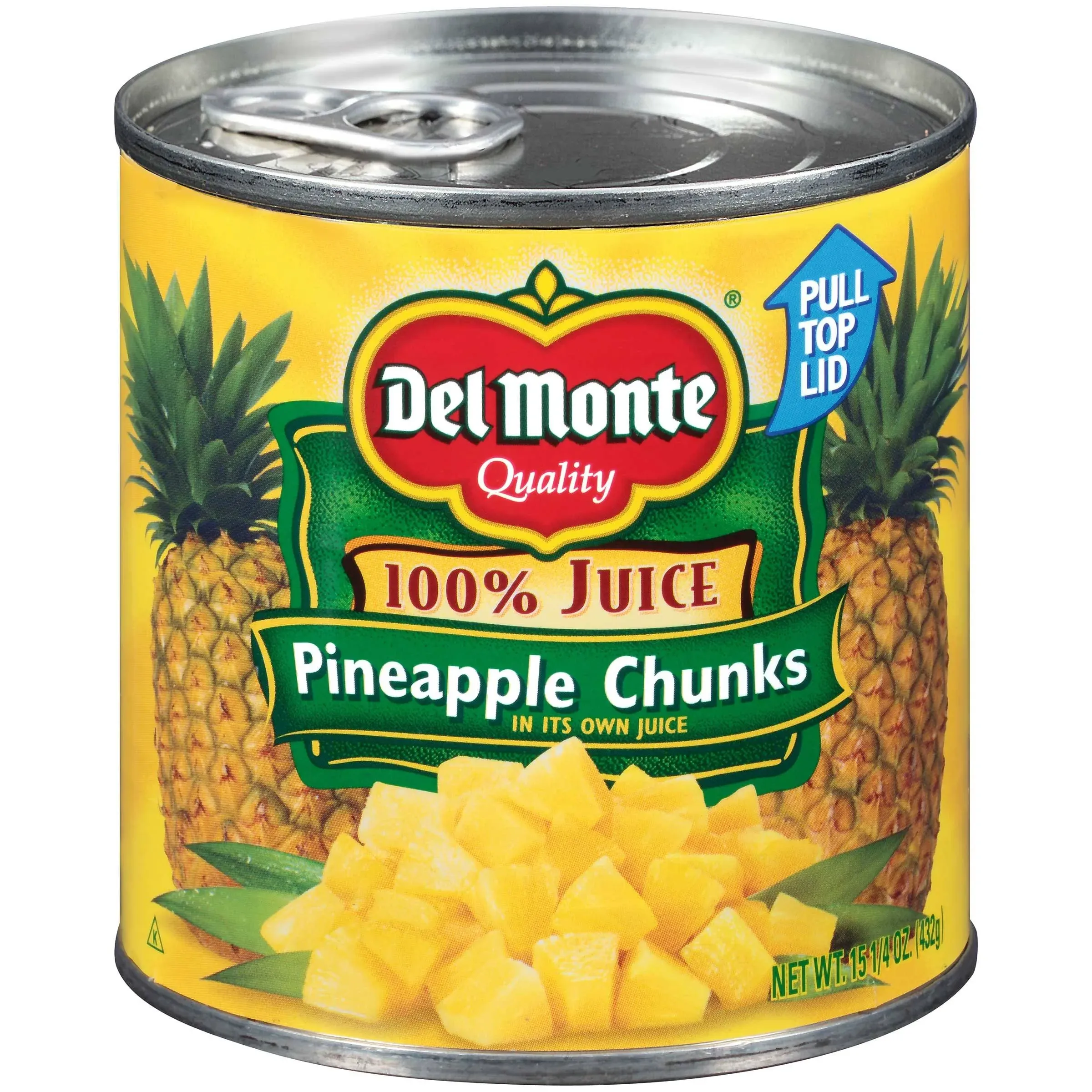 Del Monte Pineapple Chunks In 100% Juice, 15.25 Oz (Pack of 12)