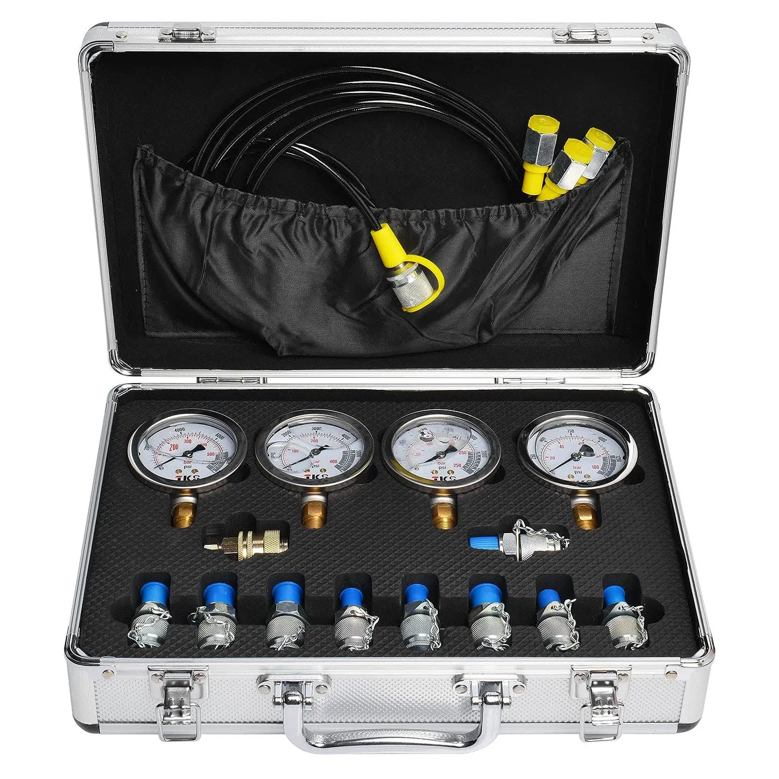 Yfixtool Excavator Hydraulic Pressure Test Kit With 10, And 9000 Psi).