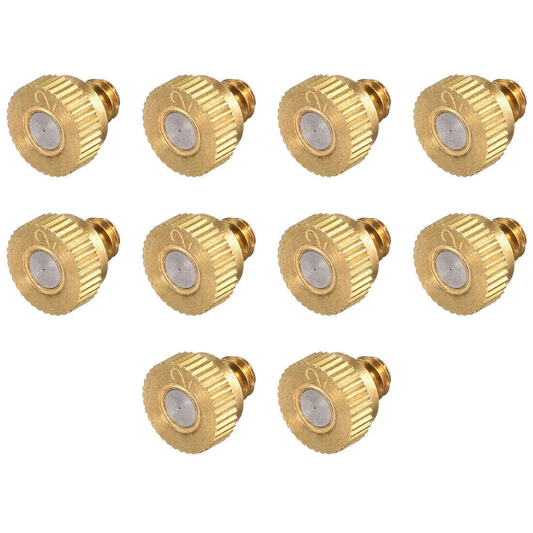 Uxcell Brass Misting Nozzle - 10/24 UNC 0.2mm Orifice Dia Replacement Heads for Outdoor Cooling System - 10 Pcs | Harfington