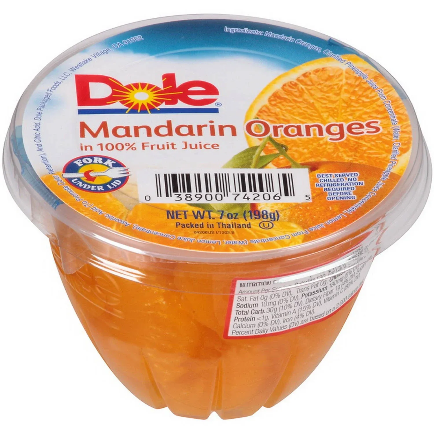 Dole Mandarin Oranges Fruit Cups