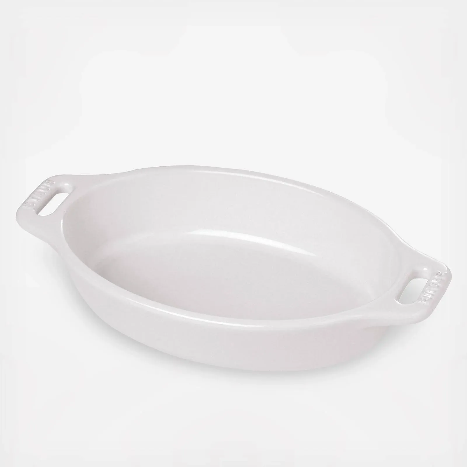 Staub White Oval Ceramic Roasting Dish, 1.1 Quart (9&#034; x 6&#034;) - NEW with Tags