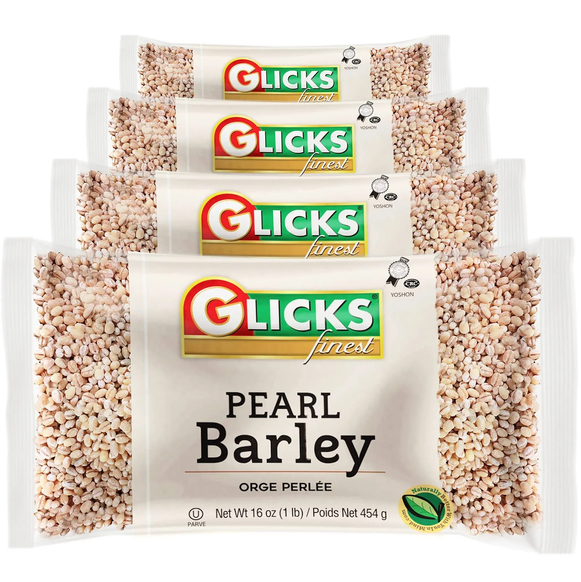 Glicks Pearl Barley Beans 16oz (4 Pack) | Premium Taste & Texture Perfect for ...