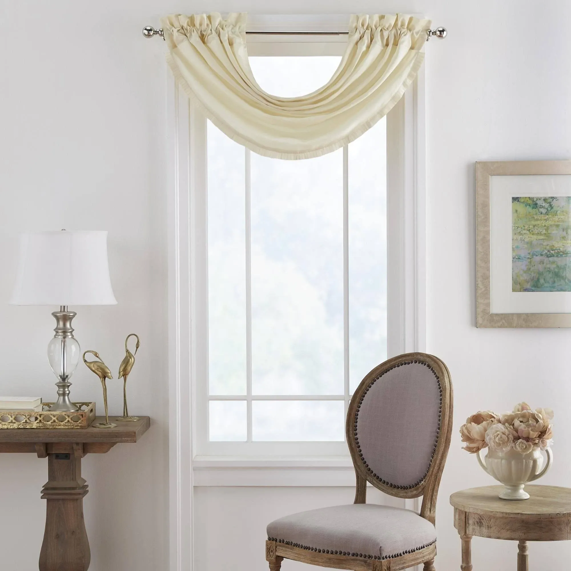 Elrene Versailles Solid Window Valance - 52x36