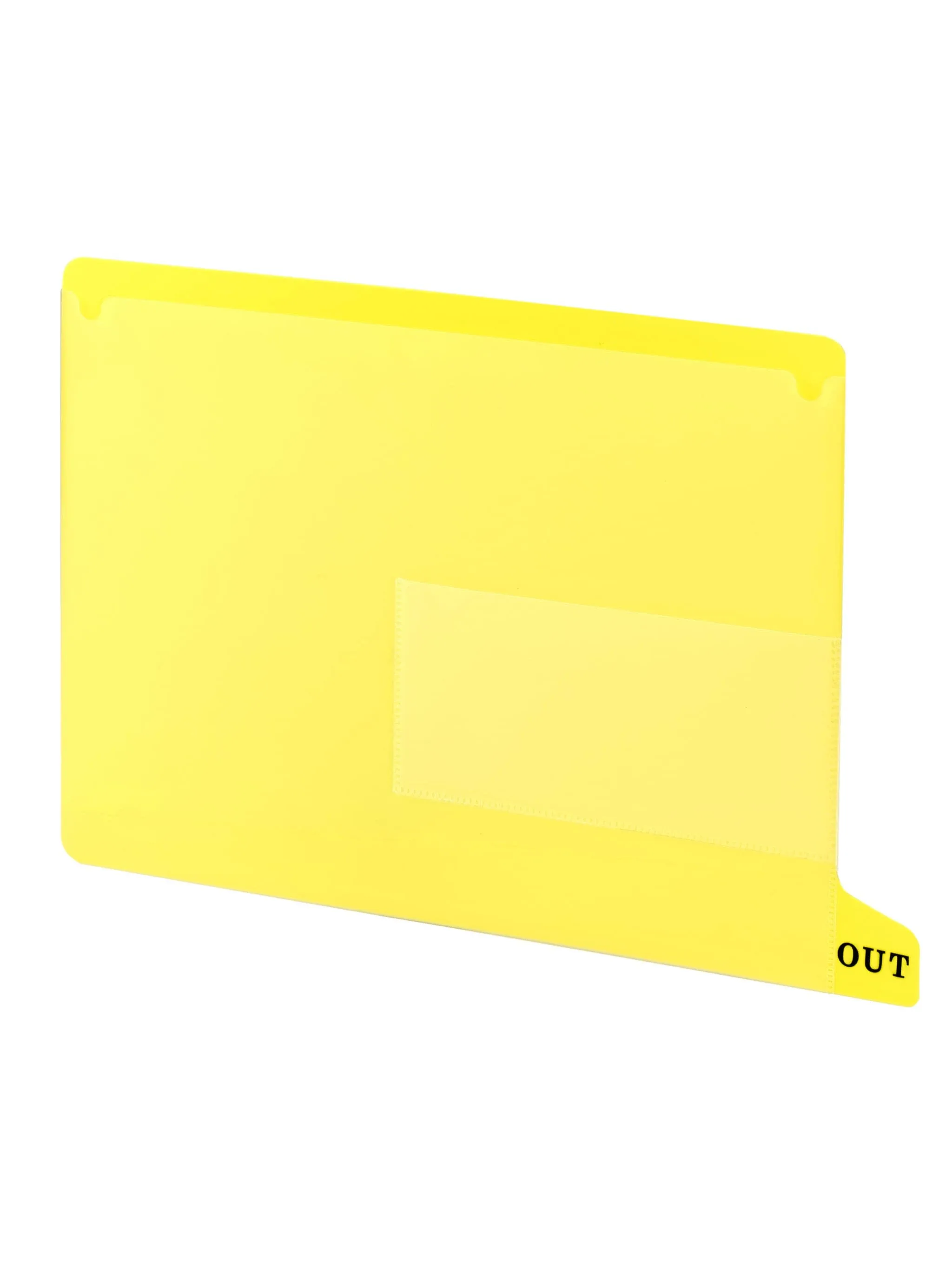 Colored Poly Out Guides With Pockets, 1/3-cut End Tab, Out, 8.5 X 11, Yellow, 25/box