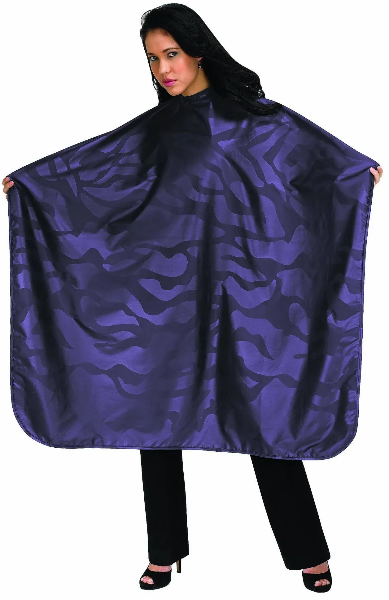 Betty Dain Bleach-proof All Purpose Styling Cape, Material Defends Against Bleach Stains, Color Proof, Chemical Proof, Waterproof, Lightweight Embossed Nylon, Purple