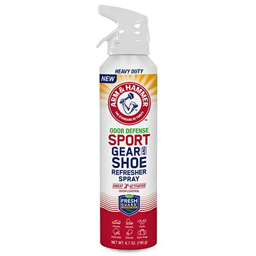 Arm and Hammer Spray rafraîchissant pour chaussures, dissolvant d'odeurs polyvalent pour tous les types de chaussures, spray désodorisant pour chaussures, éliminateur d'odeurs de chaussures, spray pour chaussures, éliminateur d'odeurs de chaussures, 4 oz