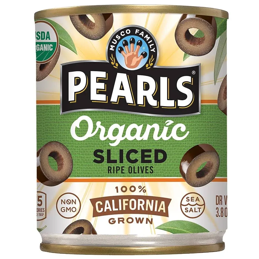 Pearls Organic, Ripe Sliced Olives, 3.8 Ounce (Pack of 12)