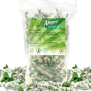 Original Angel Mint Peppermint Candy - Individually Wrapped Old-Fashioned Treats in Bulk, 16 oz Bag - Perfect After-Dinner Mints | Pure and Natural • Fat Free • Gluten Free • Soy Free • Salt Free • Peppermint Treats | 16 oz bag