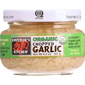 Emperors Kitchen Garlic Organic Chopped 4.5 oz Pack of 12