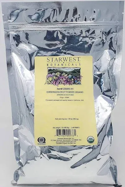 Starwest Botanicals, Horseradish Root Powder Organic, 1 lb