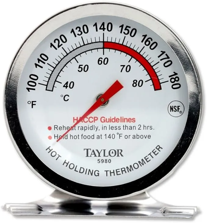 Taylor Precision 5980N Professional Series Hot Holding Thermometer, 2&#034; dial with