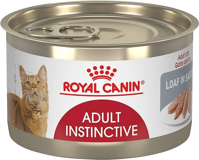 Royal Canin Feline Health Nutrition Adult Instinctive Loaf in Sauce Canned Cat Food 5.1-oz, Case of 24