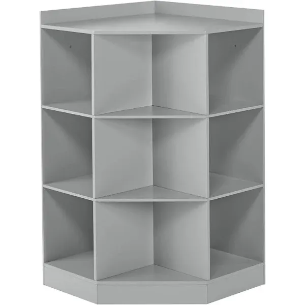 RiverRidge Kids Cubby Corner Storage Cabinet, Grey