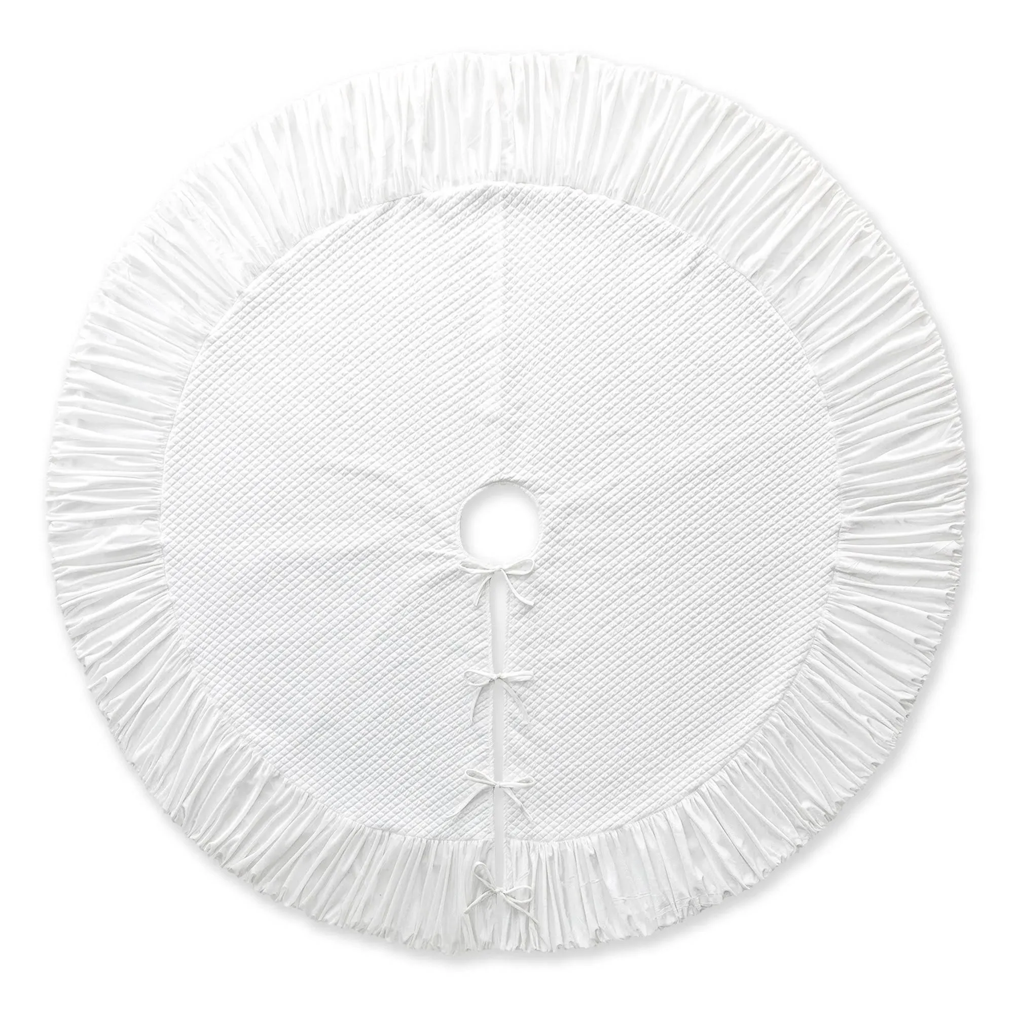 Glitzhome® Deluxe Velvet Ruffled Christmas Tree Skirt