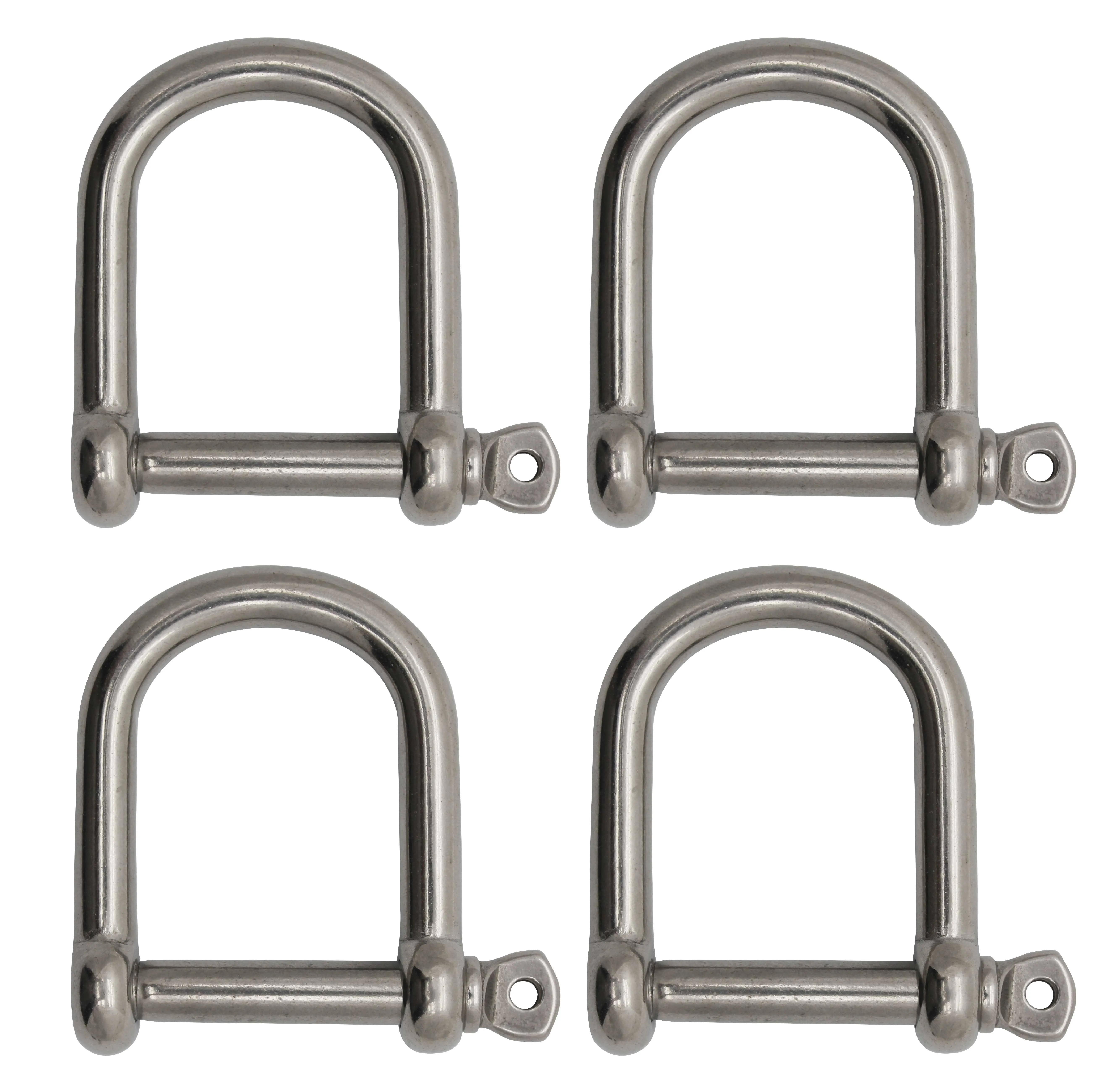 Extreme Max 3006.8231 BoatTector Stainless Steel Wide D Shackle - 3/8", Silver