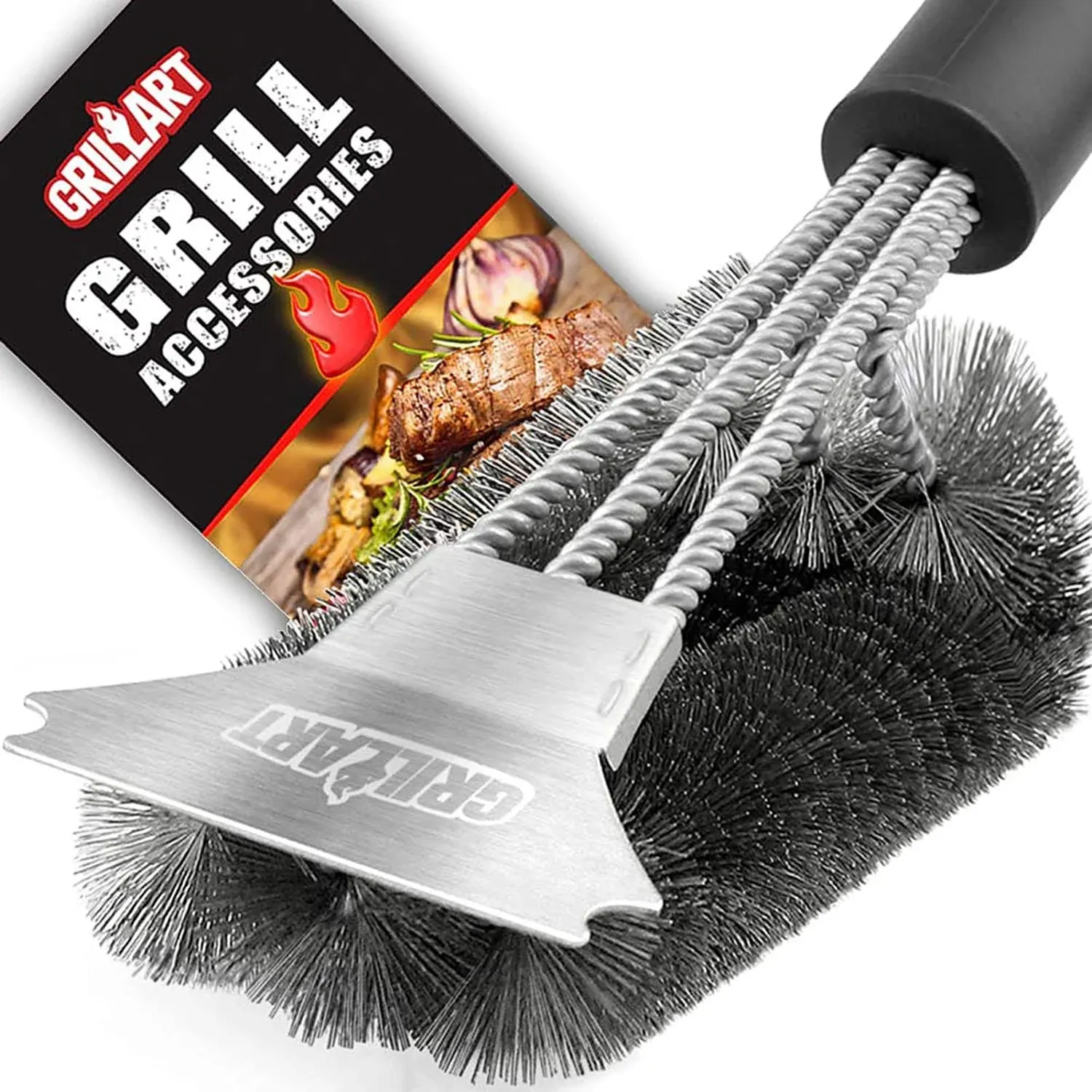 GRILLART Grill Brush and Scraper, Extra Strong BBQ Cleaner Accessories