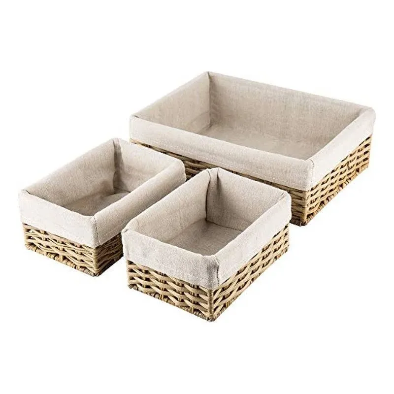 Hosroome Handmade Storage Basket Wicker Baskets for Organizing Shelf Baskets