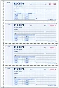 Rediform� Money Receipt Book, 7 x 2 3/4, Carbonless Triplicate, 100 Sets