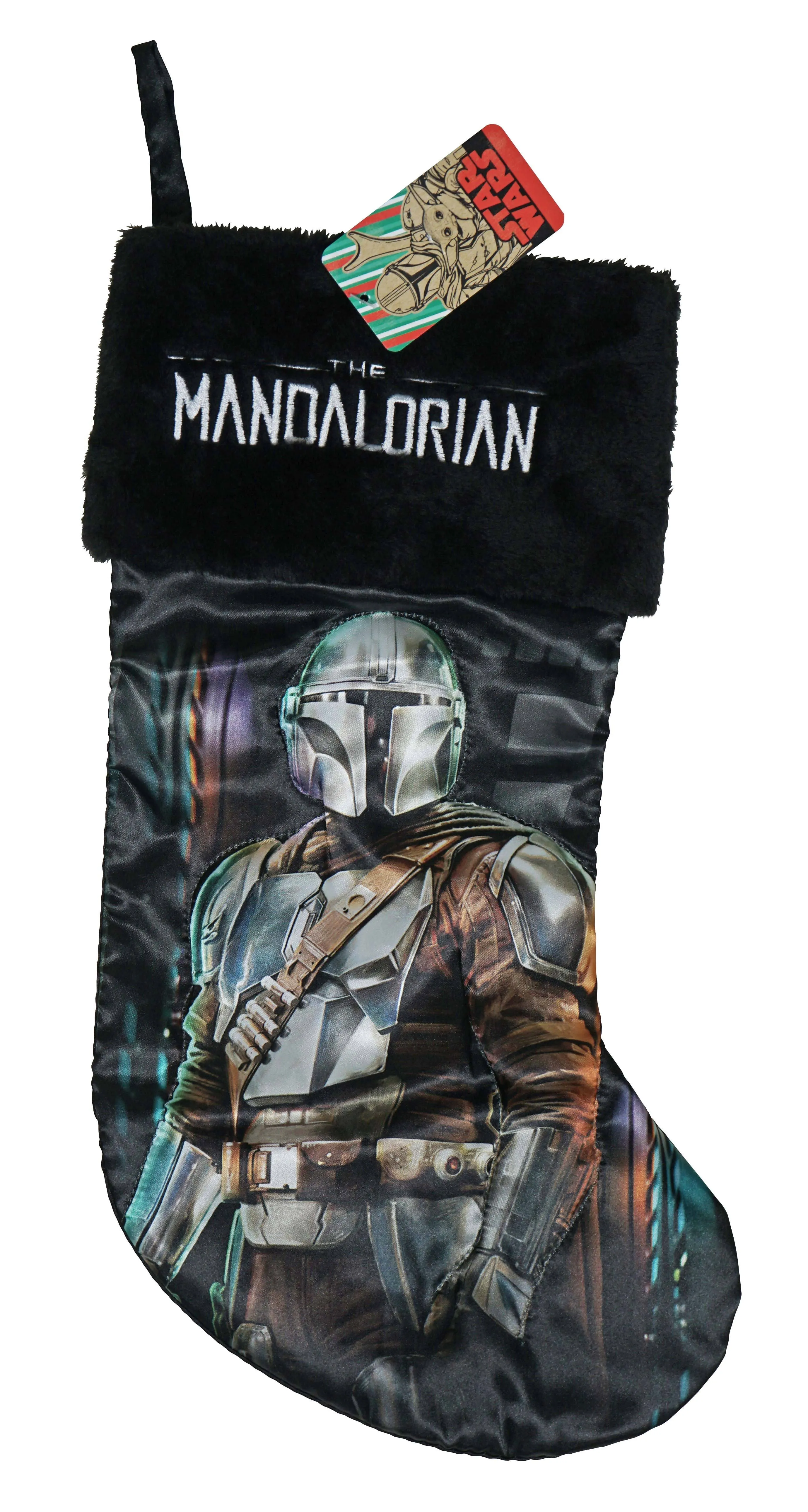 Kurt Adler Star Wars Mandalorian Christmas Decoration Hanging Stocking, 19"