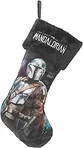 Kurt Adler Star Wars Mandalorian Christmas Decoration Hanging Stocking, 19"