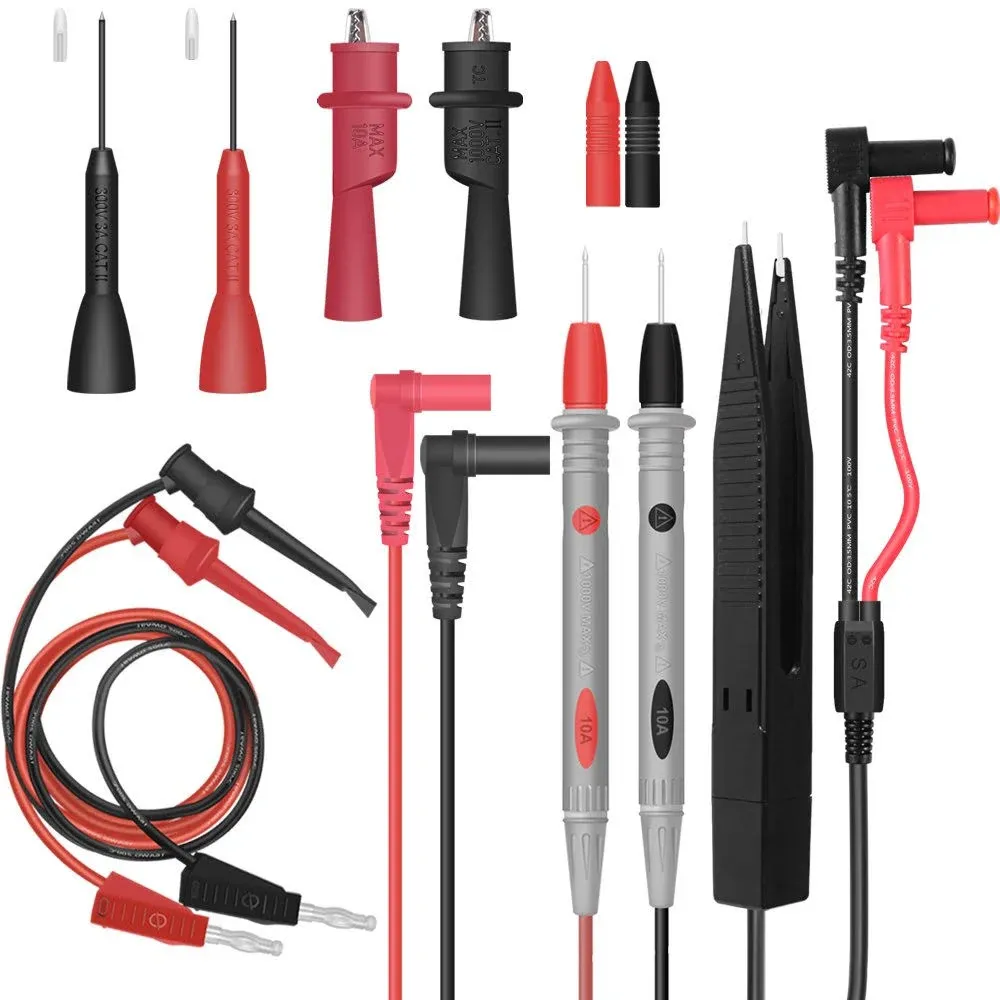 Electrical Multimeter Test Leads Set with Alligator Clips Test Hook Test Probes ...