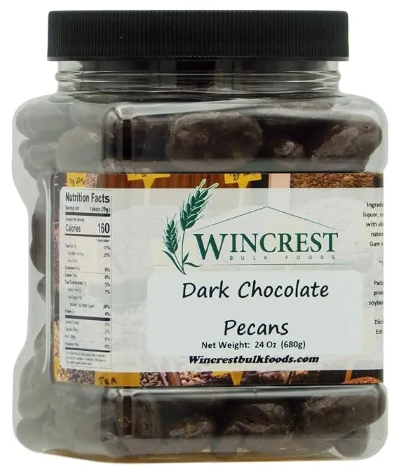 Dark Chocolate Pecans - 1.5 lb Tub