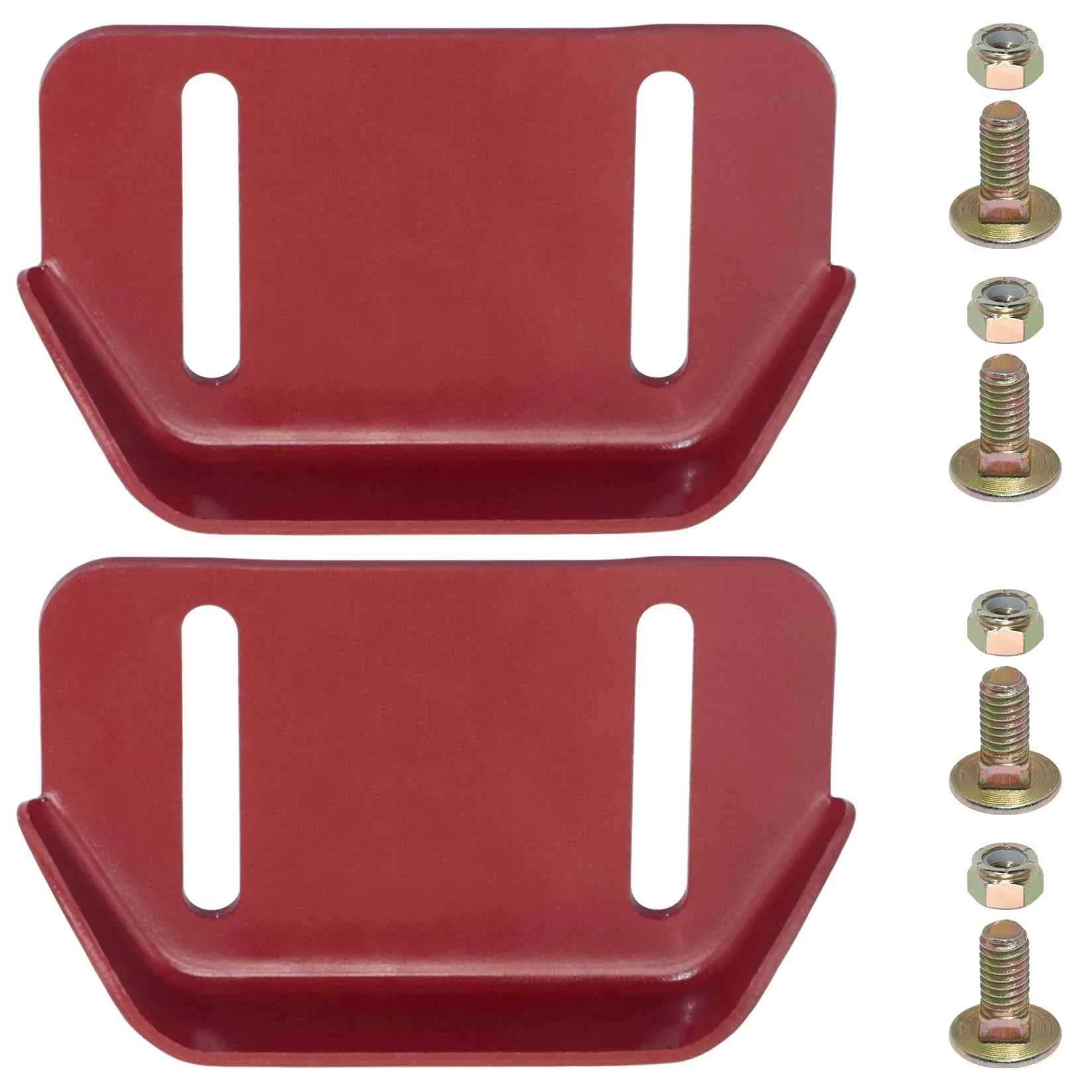 KOOTANS 1pair 784-5580 Snow Thrower Slide Plate Shoes Heavy Duty Metal Snow Blower Slide Skids Replace for MTD 784-5580-0637 Cub Cadet Yardman Troy Bilt Craftsman, for Stens 780-420 (Red)