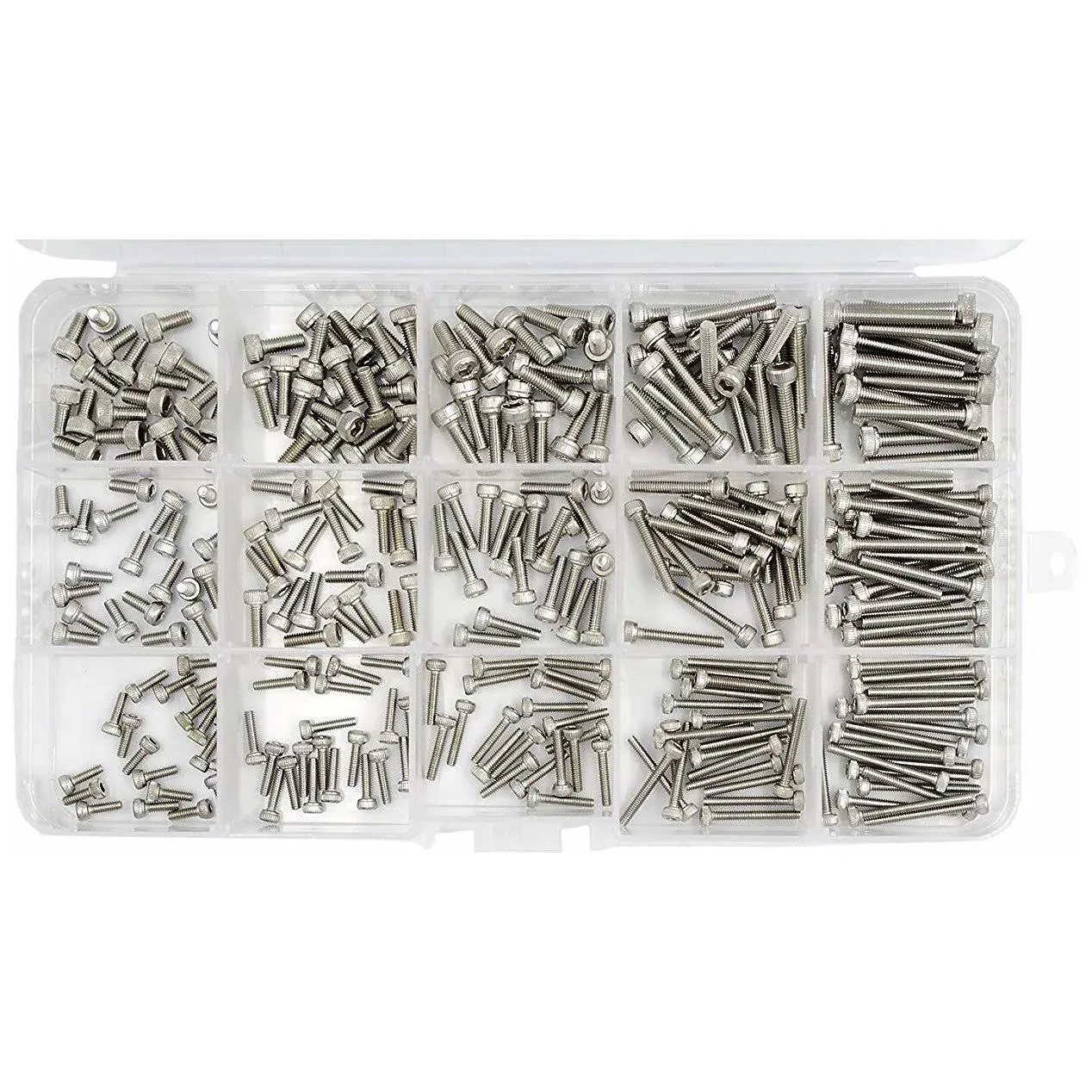 300pcs Metric M2 M2.5 M3 Stainless Steel Hex Socket Head Cap Screws Assortment Kit