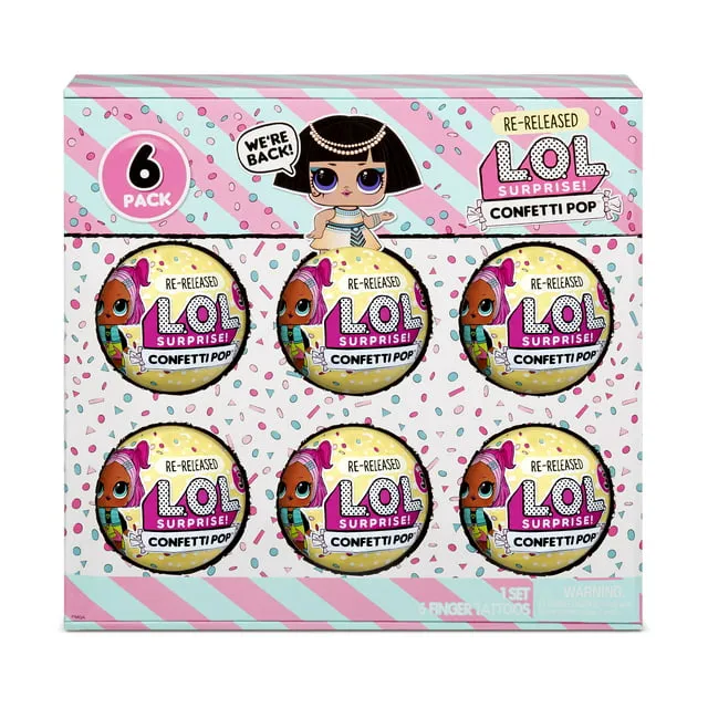 L.o.L. Surprise! Confetti Pop Pharaoh Babe 6 Re-released Dolls Each with 9 Surprises Doll Playset