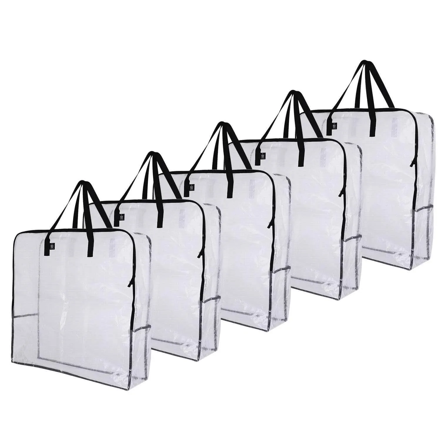 Veno Bag Over-Sized Clear Storage Bag w/ Strong Handles and Zippers for College ...