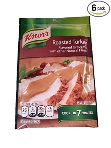 Knorr Roasted Turkey Flavored Gravy Mix (Pack of 6)