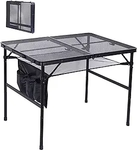 Nice C Adjustable Height Camping Table with Mesh Bag