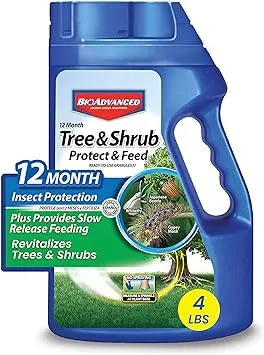 BioAdvanced 12 Month Tree and Shrub Protect and Feed II, Granules, 4 lb