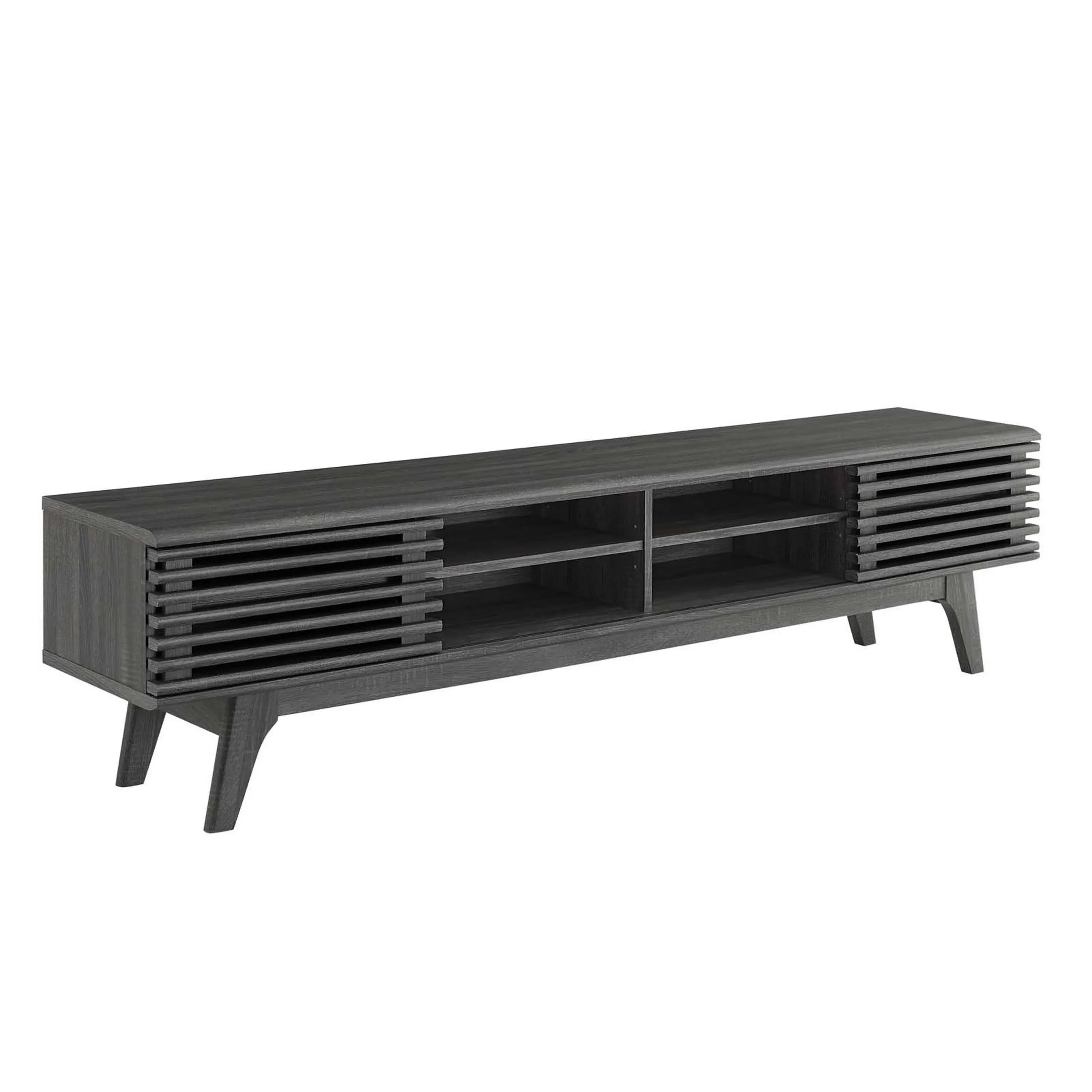 Modway Render 70" Entertainment Center TV Stand - Charcoal